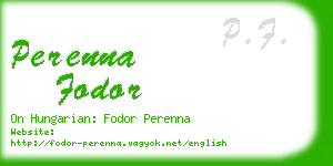 perenna fodor business card